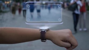 Hologramlı kadın eli. Teşekkürler.