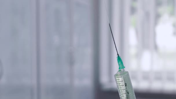 Syringe with needle — Stock Video