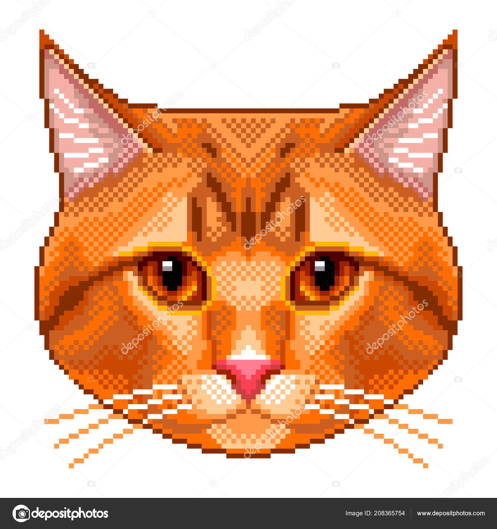 Gato animal ilustração de pixel art