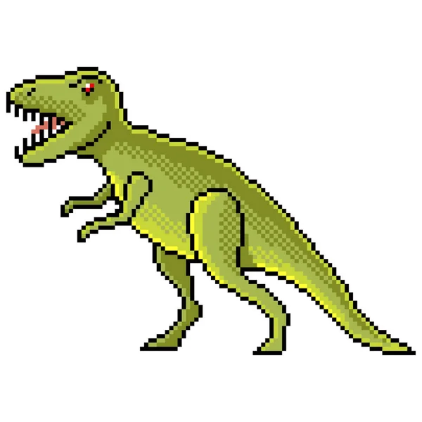 Pixel Art Tyrannosaurus Dinosaurus Gedetailleerde Geïsoleerde Vector — Stockvector