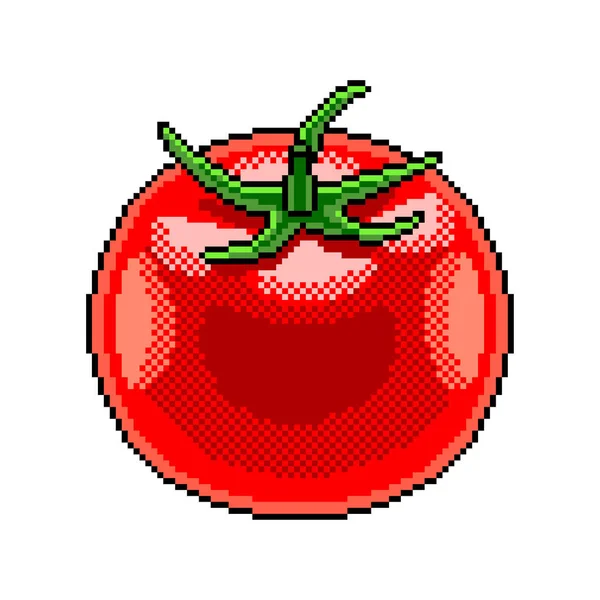 Pixel Arte Tomate Fruta Ilustração Detalhada Isolado Vetor —  Vetores de Stock