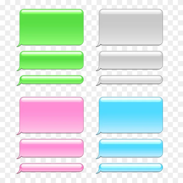 Барвистий телефонний чат бульбашки ізольовані векторний набір — стоковий вектор