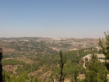 İsrail 'in Kudüs, Jaffa ve doğayla iç içe olan bir bölgesinin görüntüsü..
