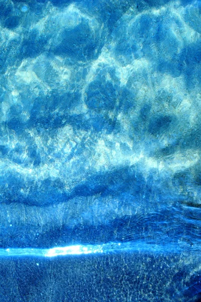 Crystalline Sea Blue Background Reflections Sea Water Abstract Moody Summer — Stock Photo, Image