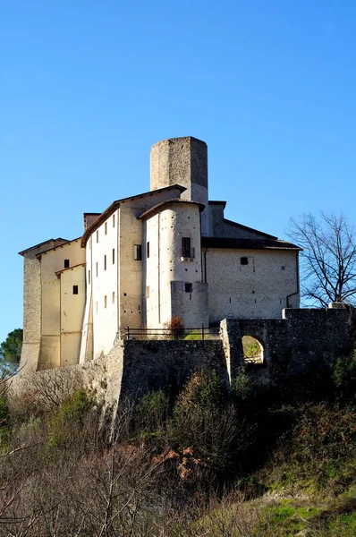 Kastély Montenero Sabino Rieti Lazio Olaszország — Stock Fotó