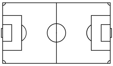 Futbol sahası. Vektör çizim eps 10