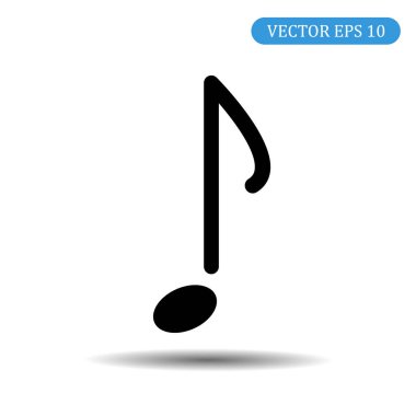 Not simge siyah renk. Vektör çizim eps 10