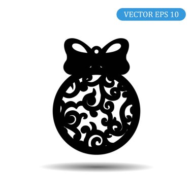 Yeni yıl top desenler simgesi olan. Vektör çizim eps 10