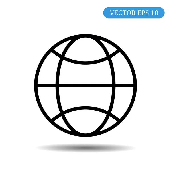 Lineares Symbol der Welt.Vektorillustration Folge 10 — Stockvektor