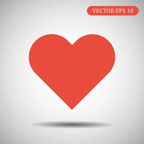 Heart icon red color.  Vector illustration eps 10 — Stock Vector