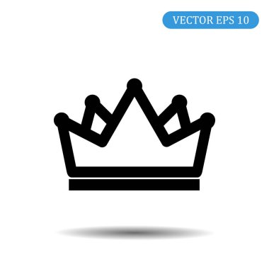 Crown icon in fashionable flat style. Vector illustration, EPS10.