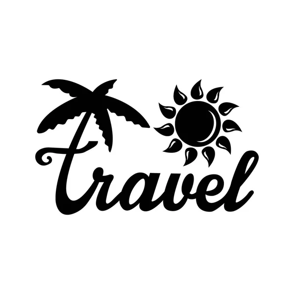 Logo de viaje. ilustración vectorial — Vector de stock