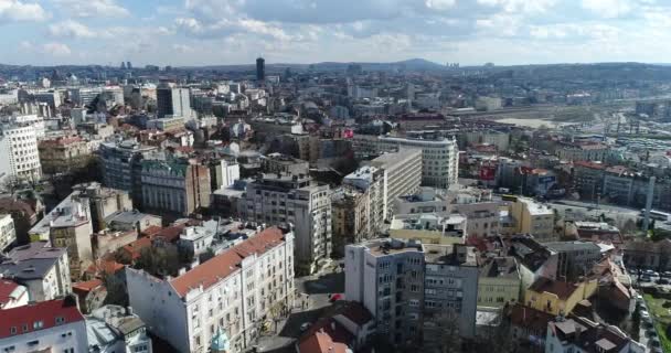 Vista Aérea Catedral São Miguel Belgrado — Vídeo de Stock