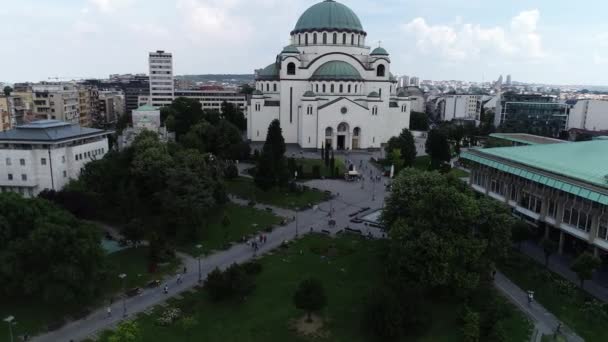 Sava Temple Belgrad — Stockvideo