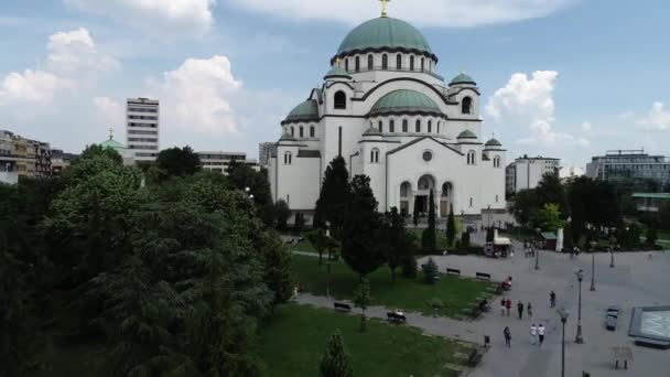 Sava Temple Belgrad — Stockvideo