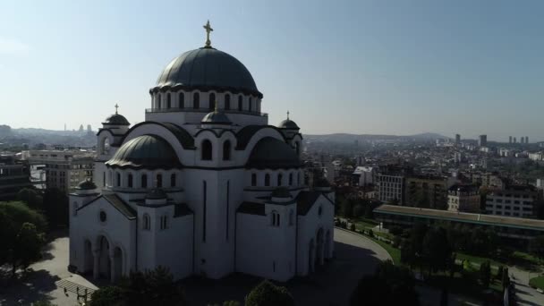 Храм Святого Саввы Белграде — стоковое видео