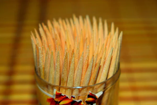 Toothpicks Glass Hygienic Toothpicks — Stock Photo, Image