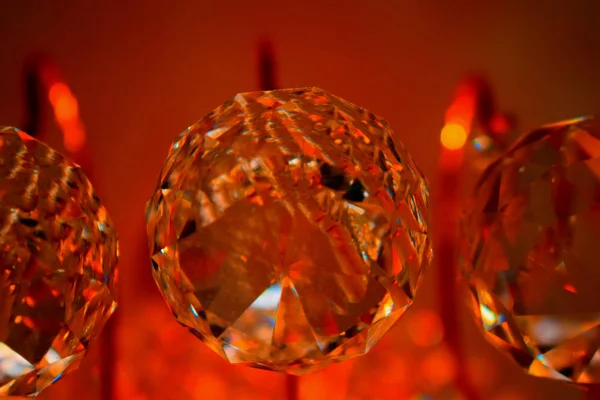 Crystal Balls Crystal Chandelier Lamp — Stock Photo, Image