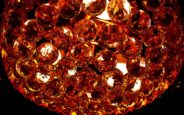 Bolas Cristal Araña Cristal Lámpara — Foto de Stock