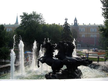 Heykel, heykel, şehrin dekorasyonu.