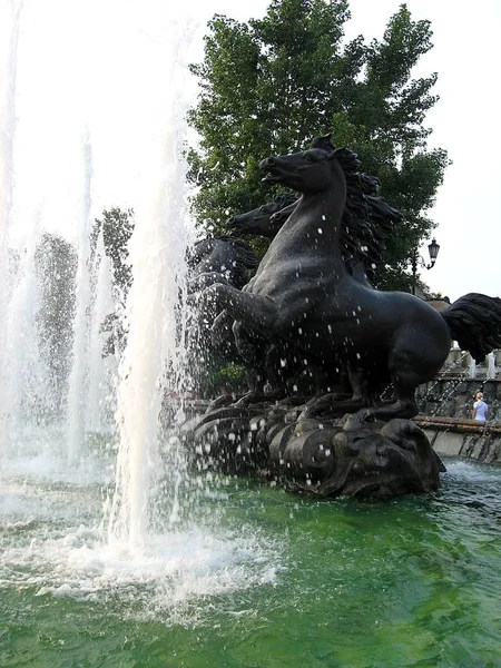 Plaza Con Fuentes Moscú — Foto de Stock