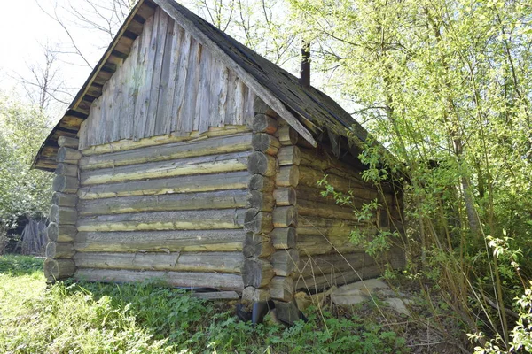 Antigua Casa Madera Abandonada Bosque — Foto de Stock