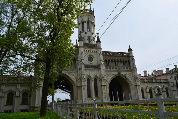 Edifício Estilo Palgótico Estação Ferroviária Cultura Ciência Varsóvia — Fotografia de Stock