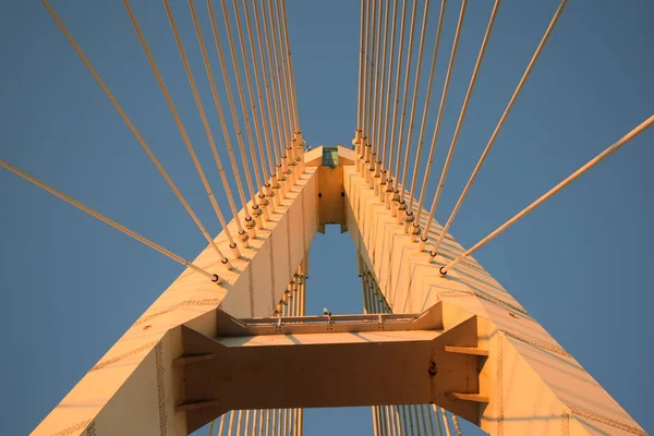 Elementen Van Kabelbrug Steunen — Stockfoto