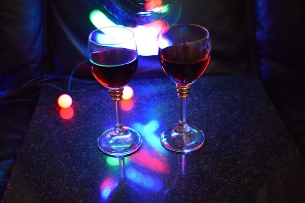 Deux Verres Vin Rouge — Photo
