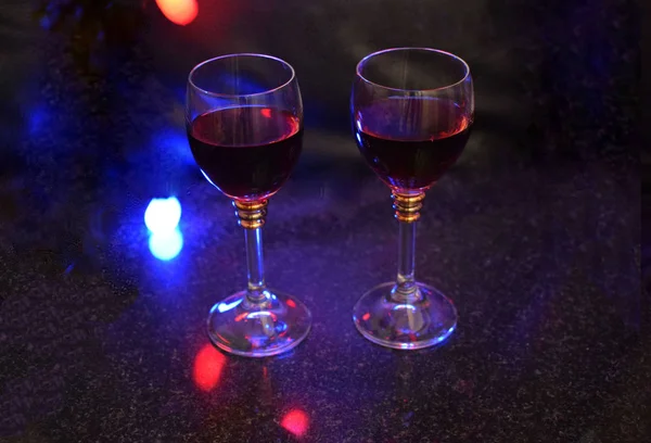 Deux Verres Vin Rouge — Photo
