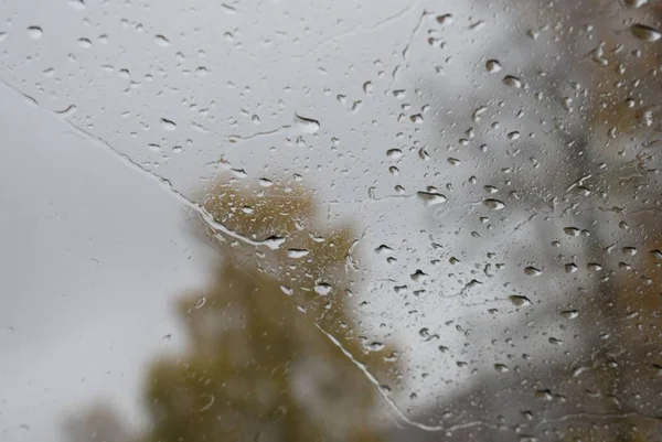 Raindrops Car Window — Stock Photo, Image