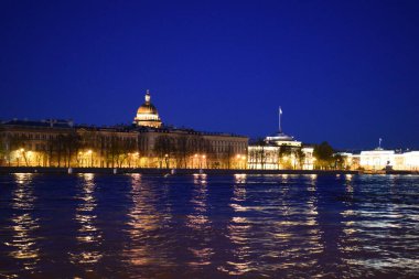 landscape of the evening city, metropolis at night