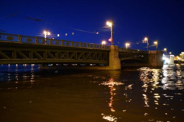 landscape of the evening city, metropolis at night