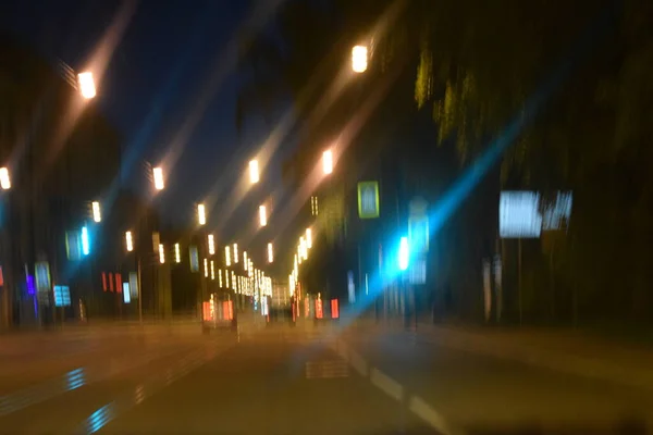 Paisagem Cidade Noite Metrópole Noite — Fotografia de Stock