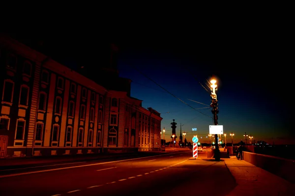 Landscape Evening City Metropolis Night — Foto Stock