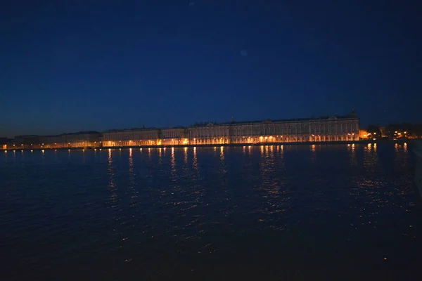 Landschaft Der Abendstadt Metropole Bei Nacht — Stockfoto