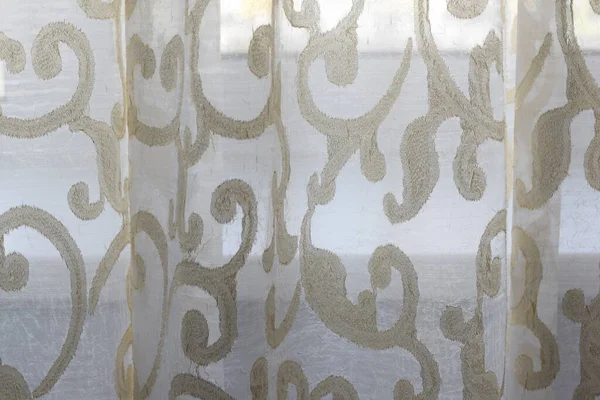 Transparent Fabric Pattern Window — Stok fotoğraf