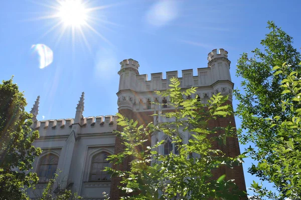 Vieux Château Brique Architecture Gothique — Photo