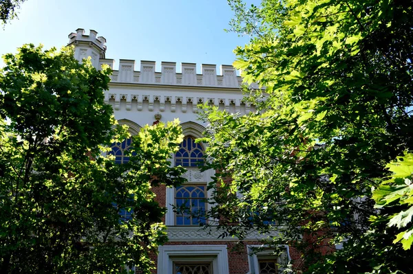 Vieux Château Brique Architecture Gothique — Photo