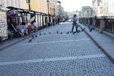 Tarihi şehirde şehir caddesi