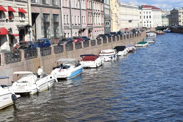 Pleasure Boats Canal Place Water Walks — Stock Photo, Image