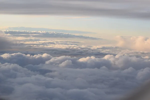 Nuages Blancs Vue Avion — Photo