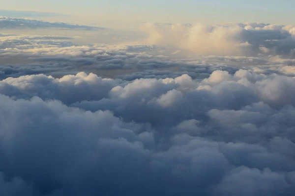 Nuvens Brancas Vista Avião — Fotografia de Stock