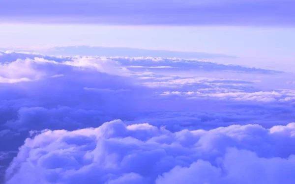Nuvens Brancas Vista Avião — Fotografia de Stock