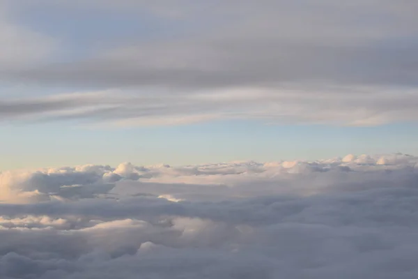 Nuvens Brancas Vista Avião — Fotografia de Stock