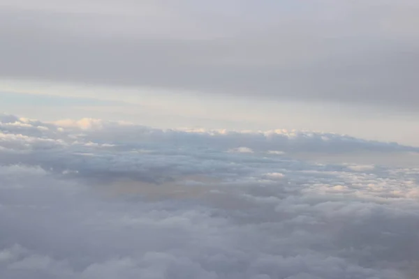 Weiße Wolken Blick Aus Dem Flugzeug — Stockfoto