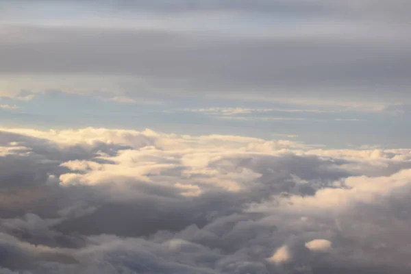 Nuvens Brancas Vista Avião — Fotografia de Stock