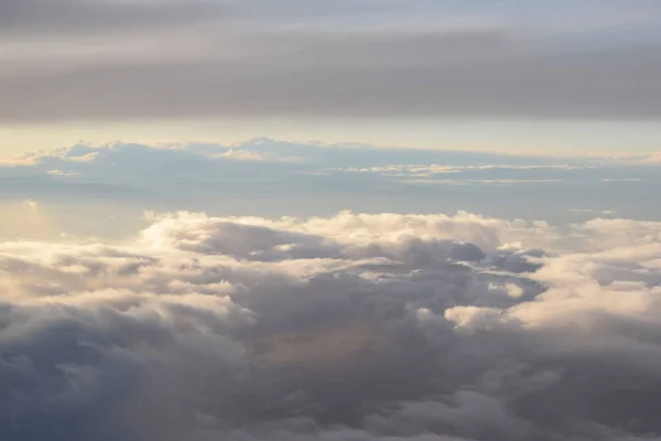 Nuvens Brancas Vista Avião — Fotografia de Stock