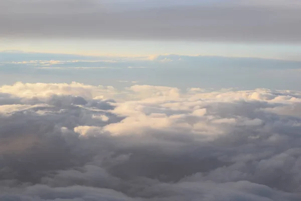 Nuvens Brancas Vista Avião — Fotografia de Stock