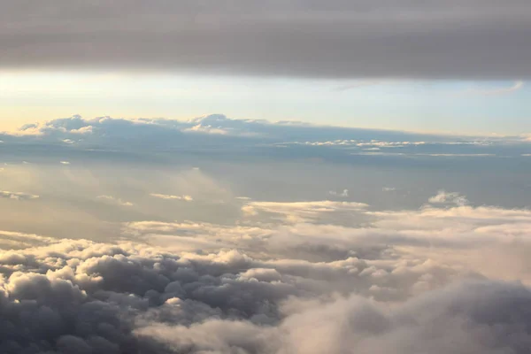 Nuvens Brancas Vista Avião — Fotografia de Stock